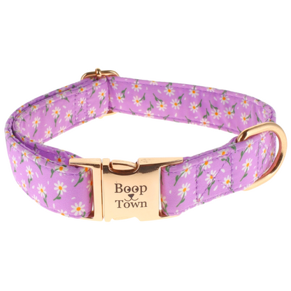 Boop Town Soft Cotton Dog Collar with Metal Buckle