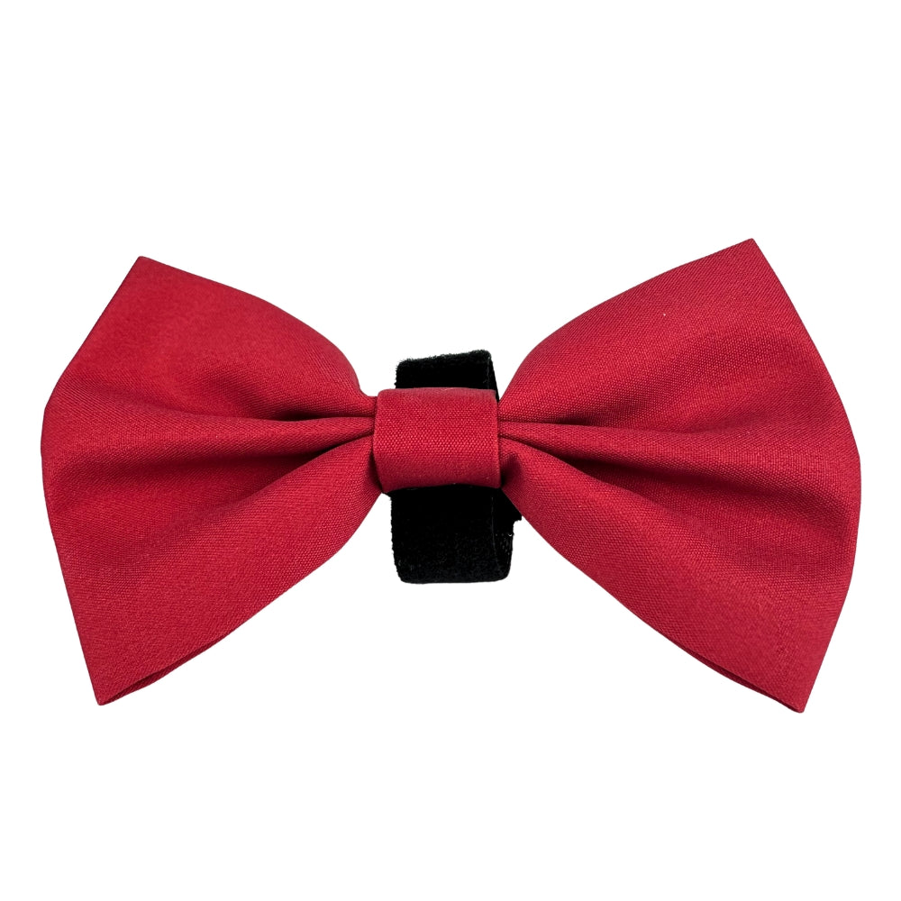 100% Cotton Dog Bow Tie with Easy Collar Attachment | Universal Soft Adjustable Pet Bows Size 2 ¾" × 4 ⅓"