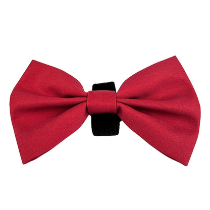 100% Cotton Dog Bow Tie with Easy Collar Attachment | Universal Soft Adjustable Pet Bows Size 2 ¾" × 4 ⅓"