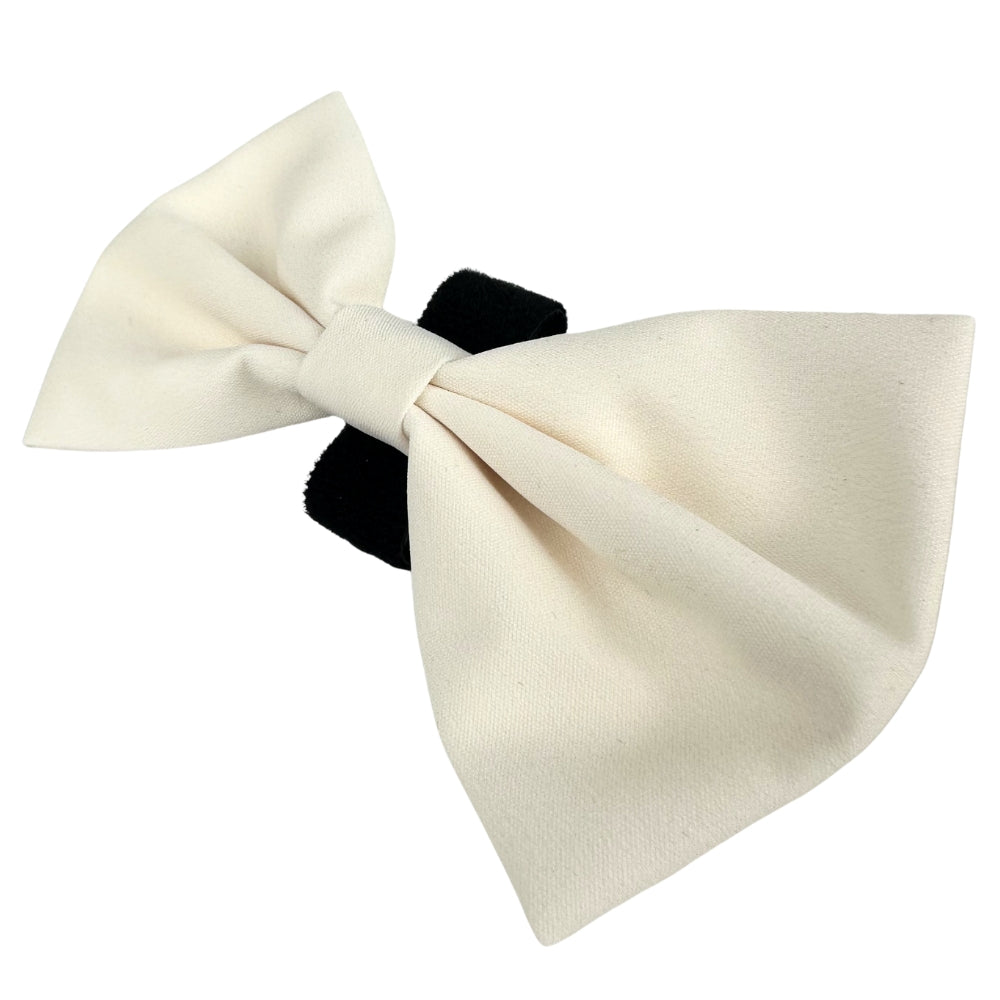 100% Cotton Dog Bow Tie with Easy Collar Attachment | Universal Soft Adjustable Pet Bows Size 2 ¾" × 4 ⅓"