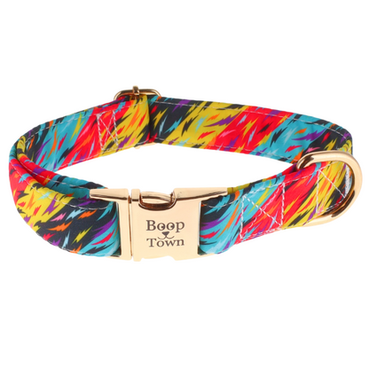 Boop Town Soft Cotton Dog Collar with Metal Buckle