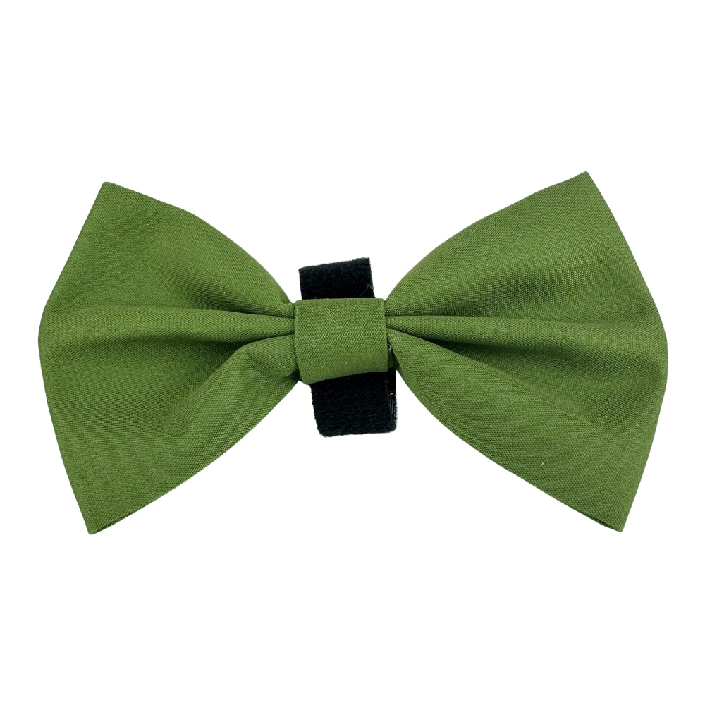 100% Cotton Dog Bow Tie with Easy Collar Attachment | Universal Soft Adjustable Pet Bows Size 2 ¾" × 4 ⅓"