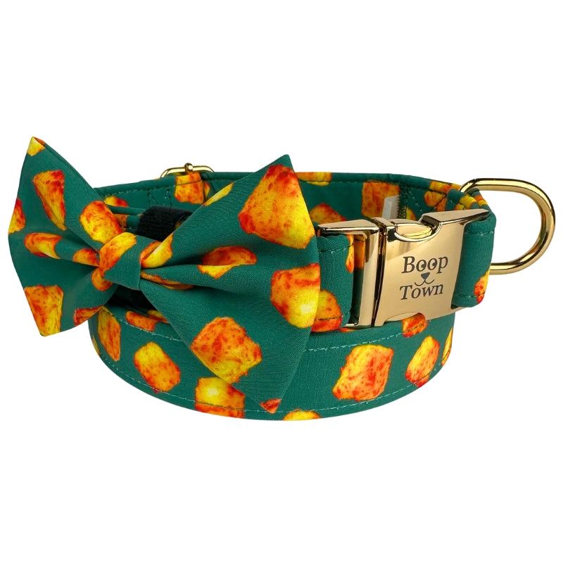 100% Cotton Dog Bow Tie with Easy Collar Attachment | Universal Soft Adjustable Pet Bows Size 2 ¾" × 4 ⅓"