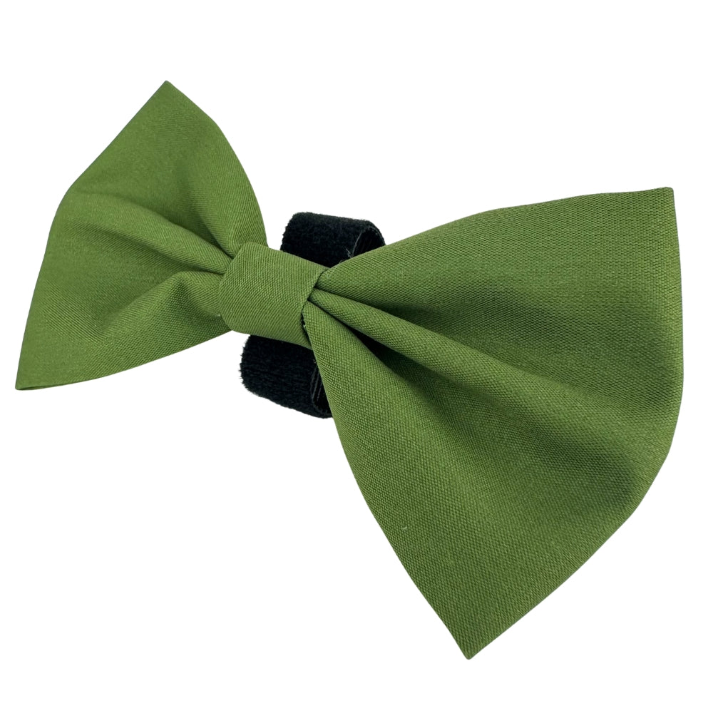 100% Cotton Dog Bow Tie with Easy Collar Attachment | Universal Soft Adjustable Pet Bows Size 2 ¾" × 4 ⅓"