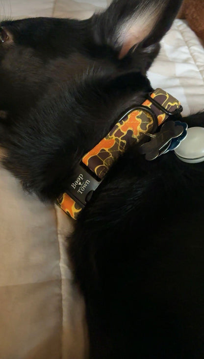 Boop Town Soft Cotton Dog Collar with Metal Buckle