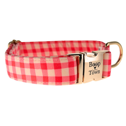 Boop Town Soft Cotton Dog Collar with Metal Buckle