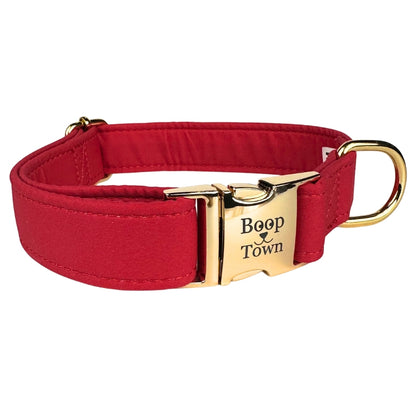 Boop Town Soft Cotton Dog Collar with Metal Buckle