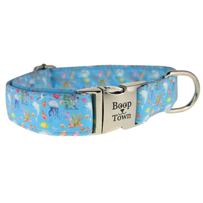 Boop Town Soft Cotton Dog Collar with Metal Buckle
