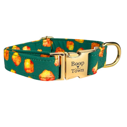 Boop Town Soft Cotton Dog Collar with Metal Buckle