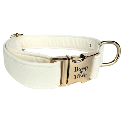 Boop Town Soft Cotton Dog Collar with Metal Buckle
