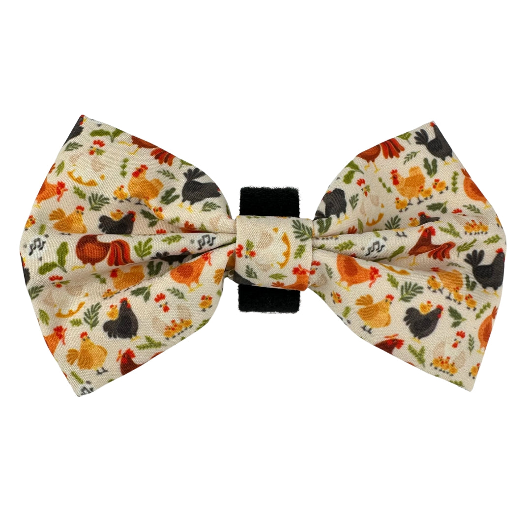 100% Cotton Dog Bow Tie with Easy Collar Attachment | Universal Soft Adjustable Pet Bows Size 2 ¾" × 4 ⅓"