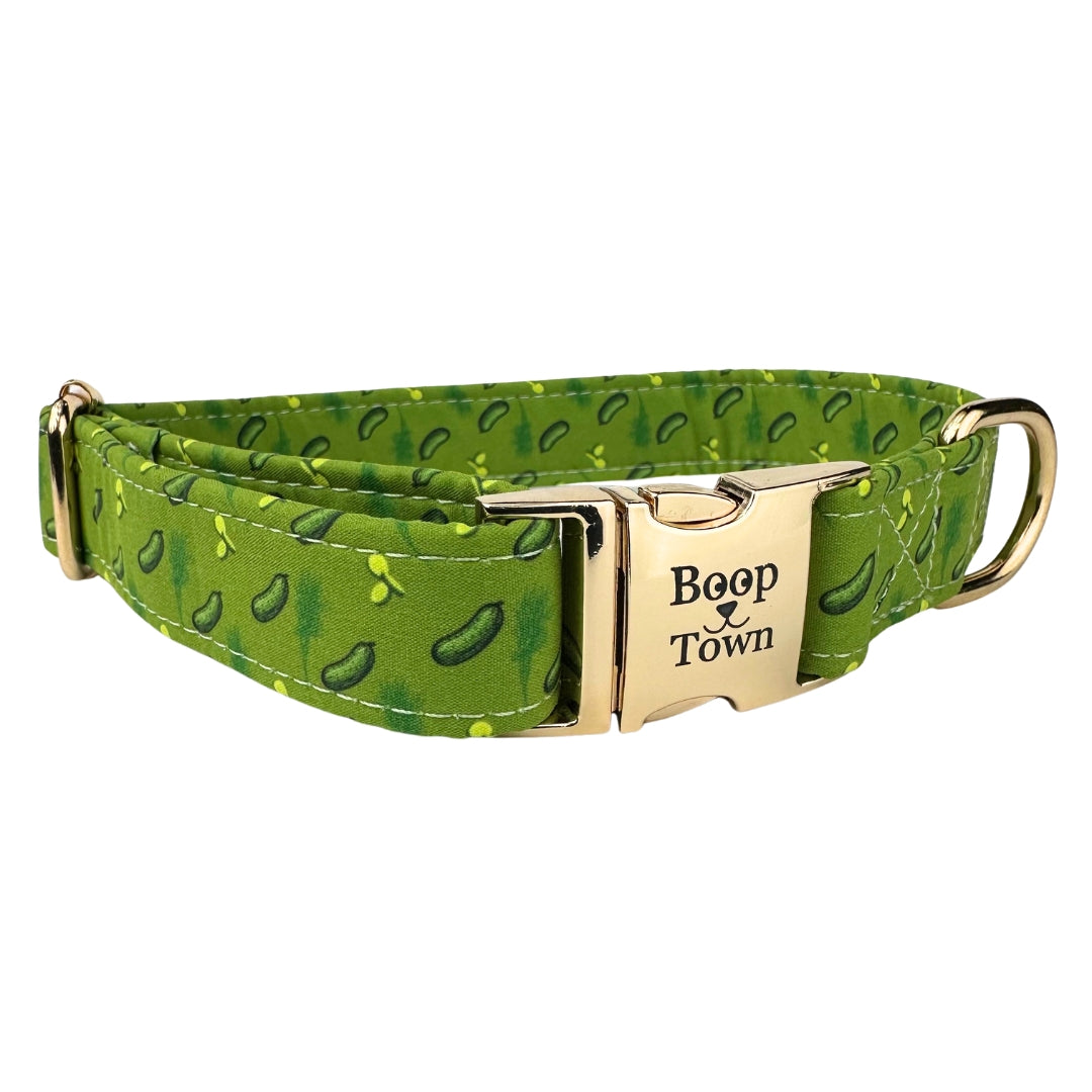 Boop Town Soft Cotton Dog Collar with Metal Buckle
