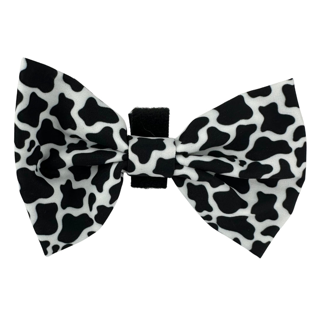100% Cotton Dog Bow Tie with Easy Collar Attachment | Universal Soft Adjustable Pet Bows Size 2 ¾" × 4 ⅓"